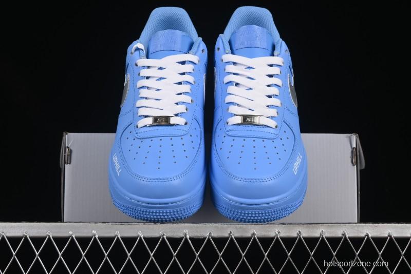 Nike Air Force 1'07 Low Casual Sneakers in Iceland Blue with Full-Length Air Cushion - ZH0316-070