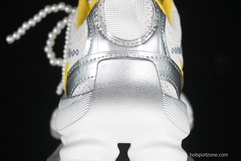 GG-CC Star-Designed Lace-Up Hollow-Out Chunky Sneakers with 5cm Height Boost - G25X269