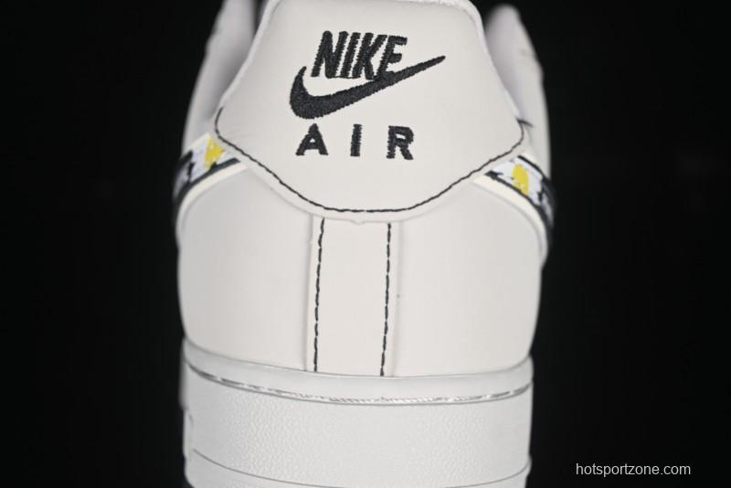 Nike Air Force 1'07 Low GD Collaboration Chrysanthemum Swoosh Casual Sneakers - DF0188-055