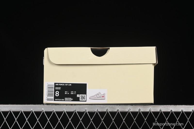 Nike Air Force 1 '07 Low Supreme Casual Sneakers with Full-Length Air Cushion - HH7518-058