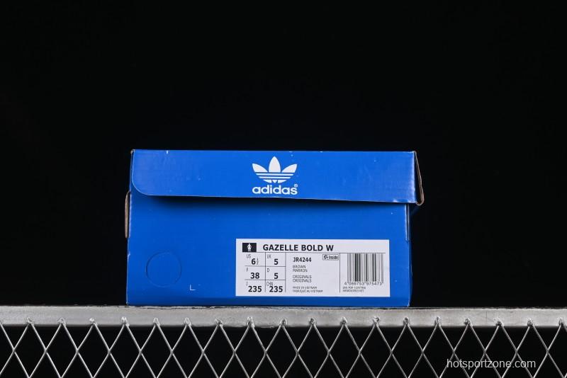 Adidas Originals Gazelle Bold JR4244 Collaboration Low-Top Platform Sneakers with Slip-Resistant Durable Sole