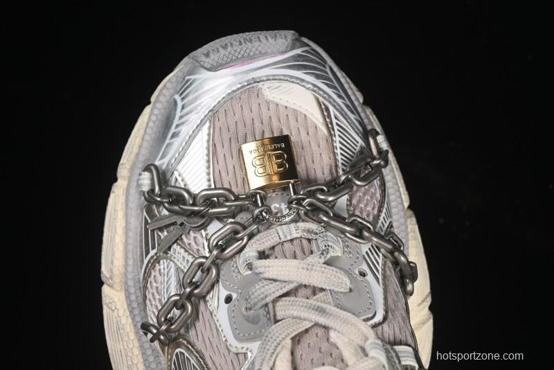 Balenciaga Phantom Sneaker 3XL Running Shoes with Transparent Heel Strap - W3XPL9182