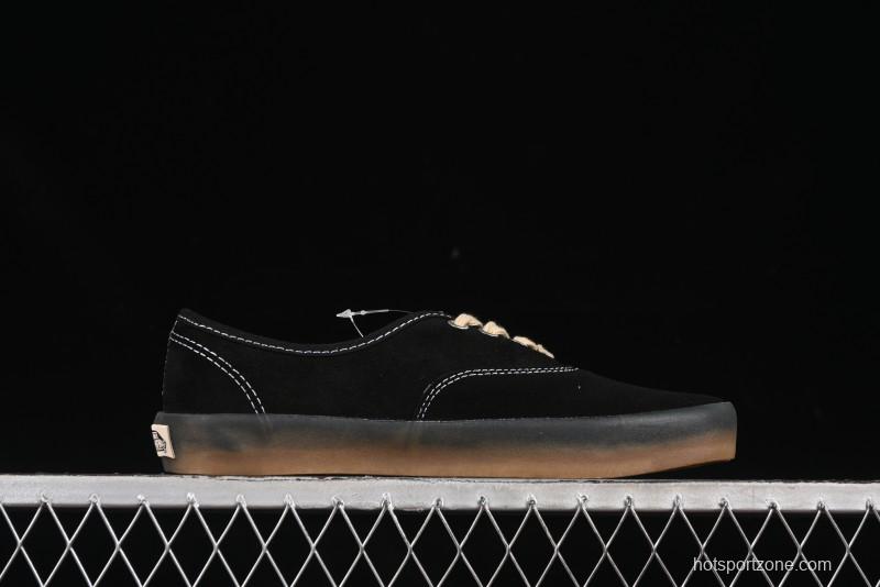 Vans Premium Authentic Suede Retro Sneakers with Translucent Rubber Sole - VN000CRQ6RJ