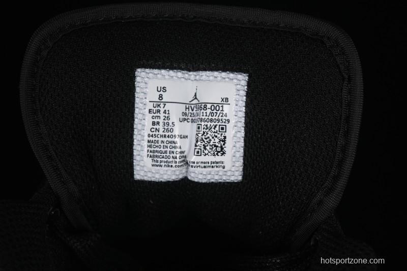 Nike Air Jordan 1 Low AJ1 Basketball Shoes Black White Canvas Leather Panel - HV5968-001