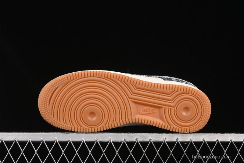 Nike Air Force 1'07 Low Gucci Collaboration Floral Pattern Rubber Sole Casual Sneakers - DF0188-058