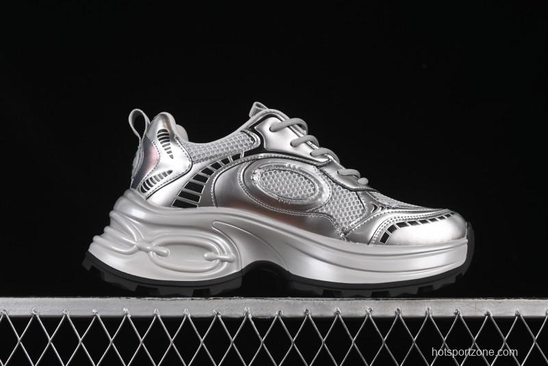 GG-CC Casual Sports Running Shoes with Triple-Layer Crescent Sole and 5cm Height Boost - 668-1