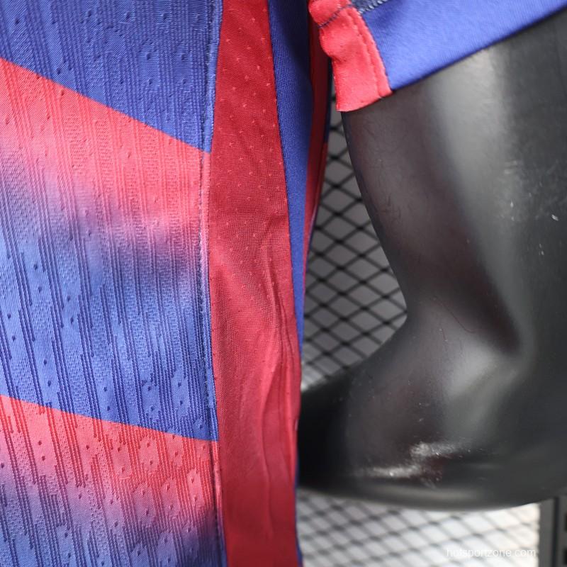 Player Version 25/26 FC Barcelona Blue with Red Diagonal Stripes Jersey