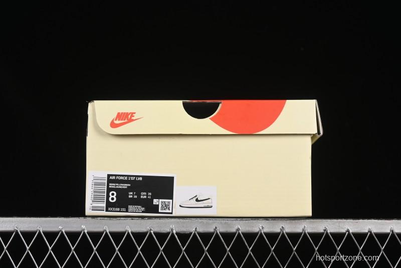 Nike Air Force 1 '07 Low Stussy Collaboration Green Swoosh Gold Embroidery Casual Sneakers - XX3168-151