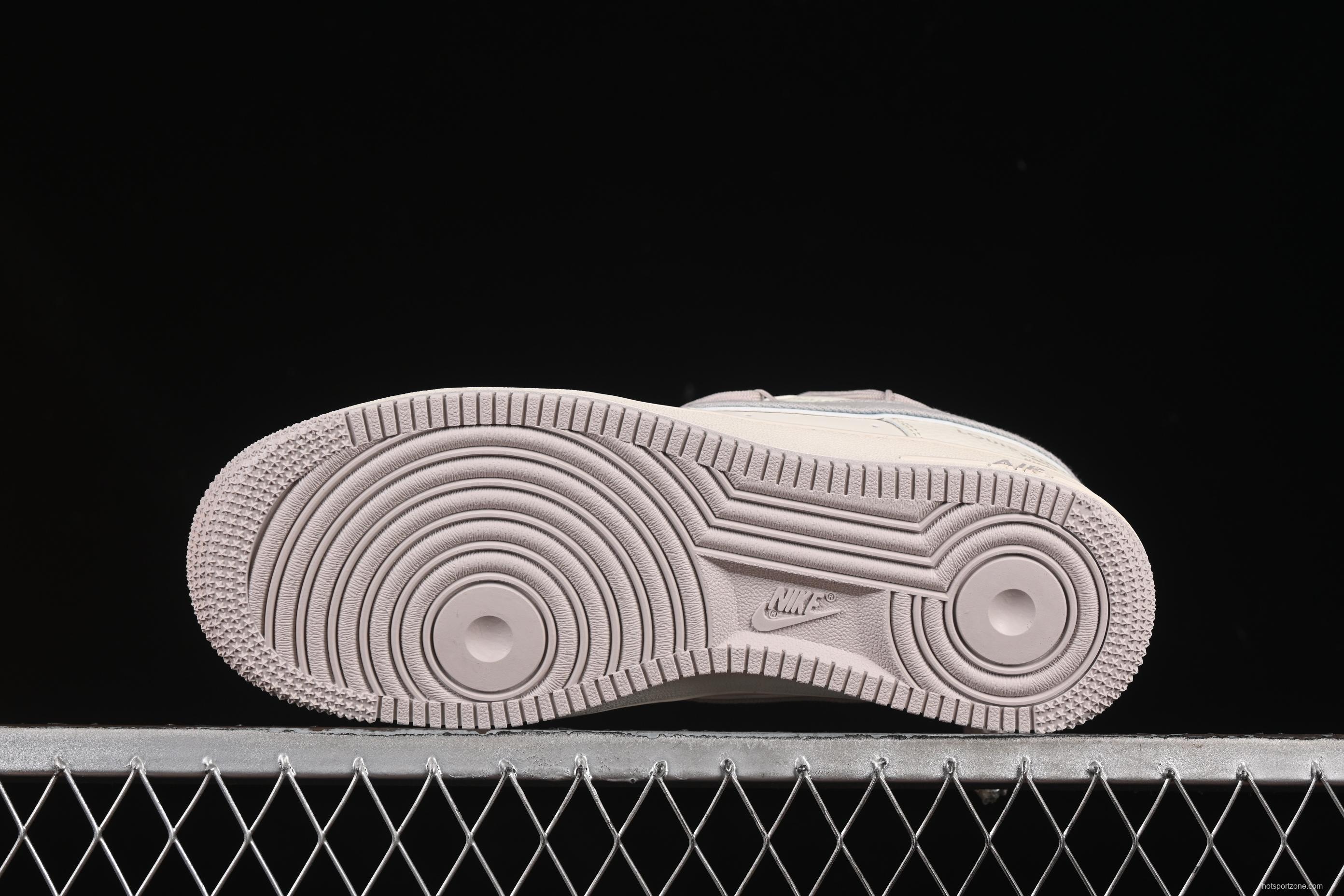 Nike Air Force 1'07 Low LV Collaboration Casual Sneakers with Full-Length Air Cushion - DM6868-095