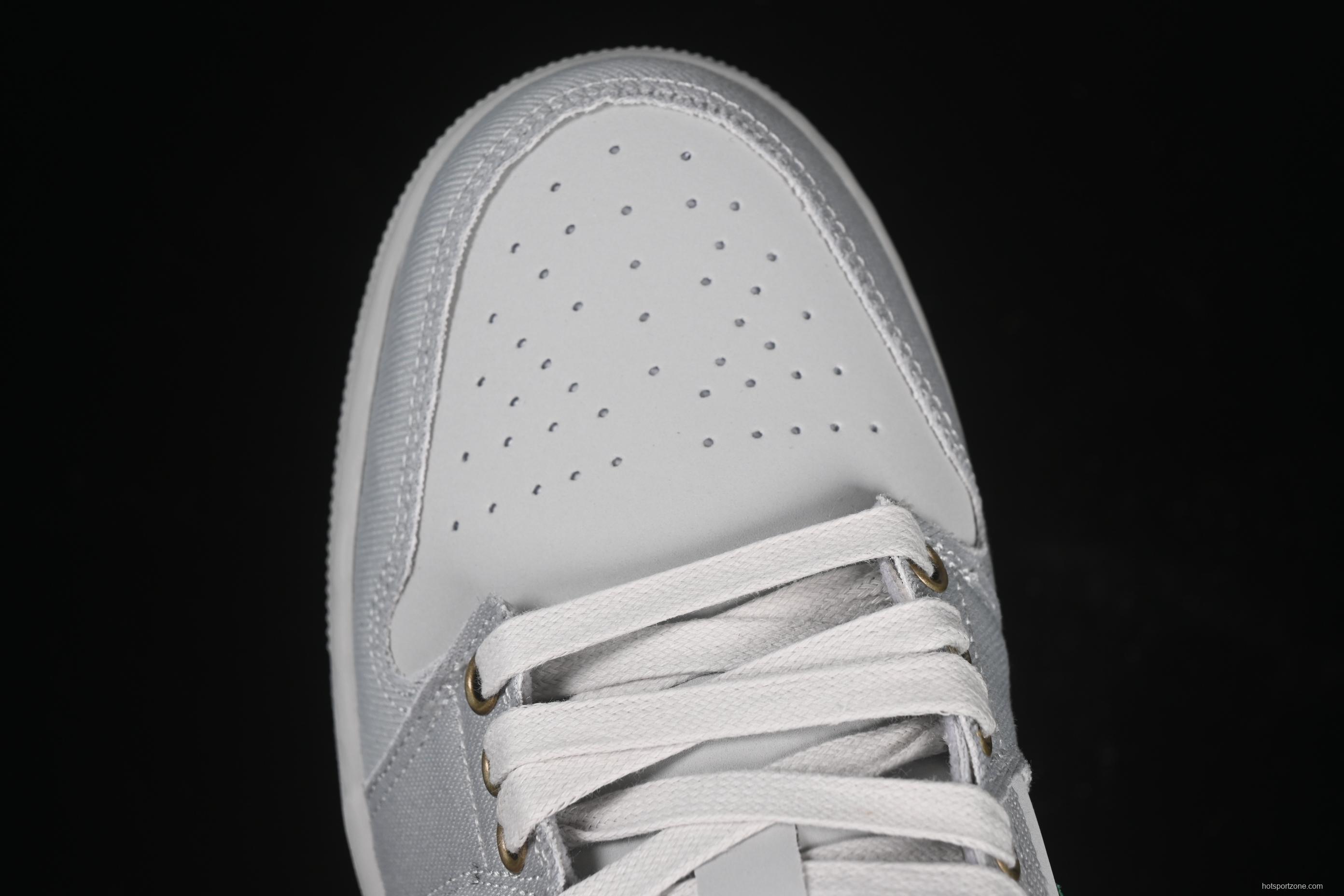 Nike Air Jordan 1 Low "Dongdan" Casual Sneakers with Woven Grey Design - IH3369-077