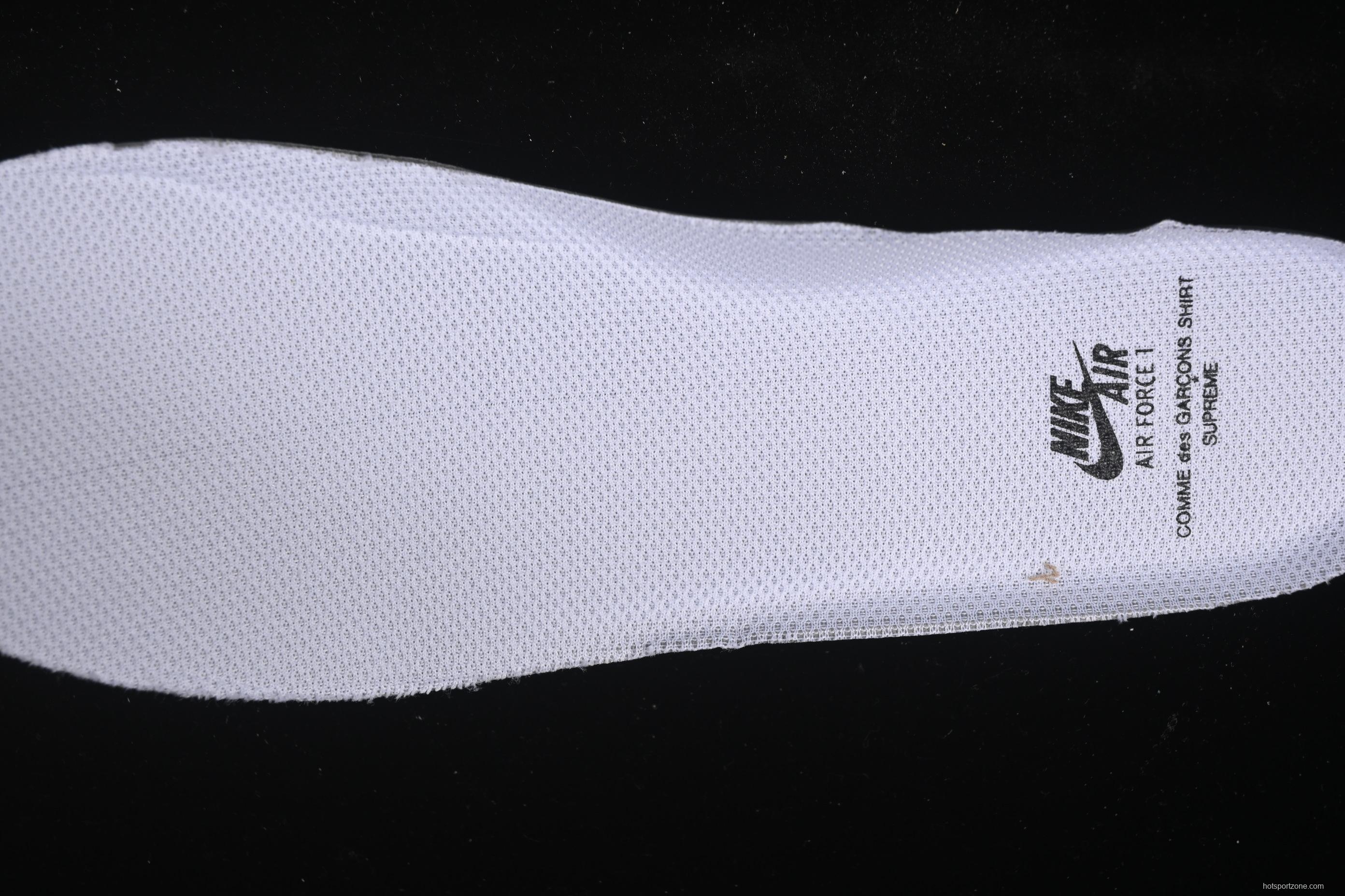 Nike Air Force 1 Low '07 Comme des Garcons Shirt Supreme Collaboration Casual Sneakers - 923044-100