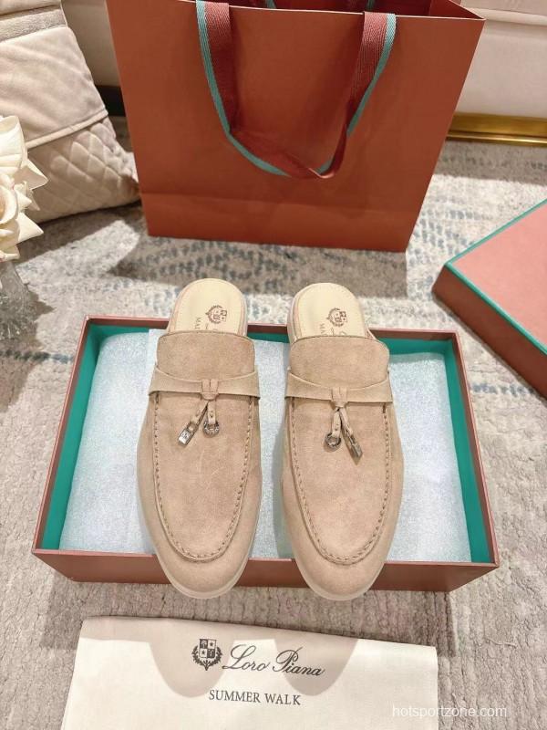 2025 Slippers LP Beige Suede Casual LY00360