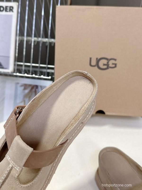 2025 UGG Beige Suede Slippers KFY00230