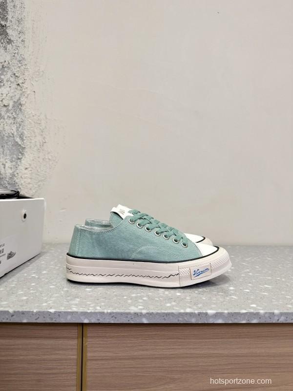 2025 Women VISVIM Green Canvas Sneakers