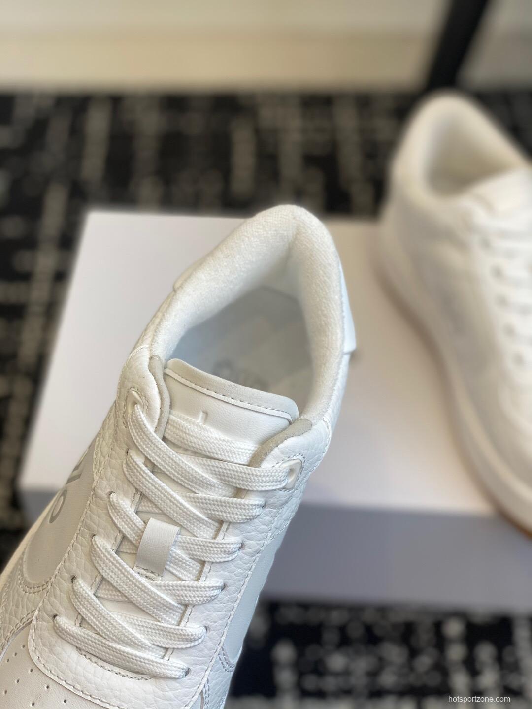 2025 Women Alo White Leather Casual Sneakers KFY00280