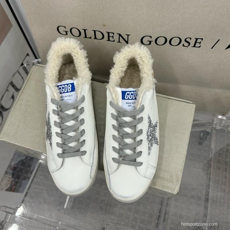 2025 Women GGDB White Silver Leather Sneakers MJ00260