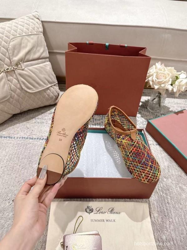 2025 Women Le Parmentier Multicolor Knit Ballet Flat LY00250