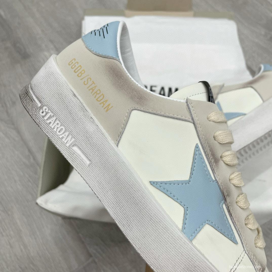 2024 Unisex GGDB White Light Blue Suede Leather Sneakers MJ00260