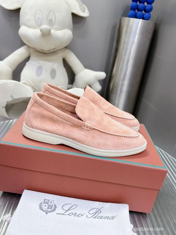 2025 Unisex Philipp Plein Beige Nubuck Loafers Soft Latex Sole LY00260