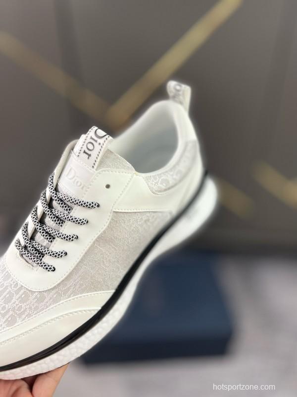 2024 Unisex Dior White Mesh Leather Casual Sneakers MJ00270