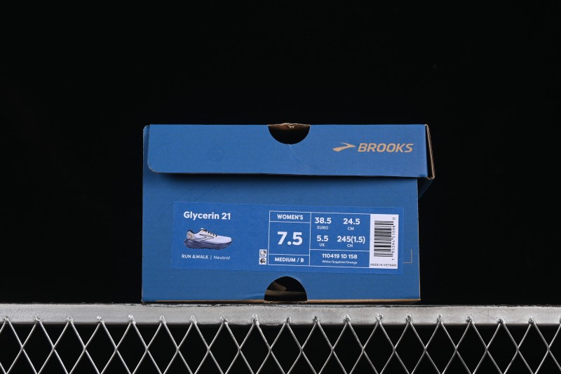 Brooks Glycerin 21 Cushioned Marathon Nitrogen Running Shoes - 1104191D158