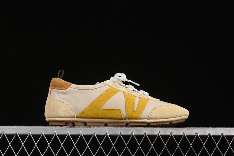 Louis Vuitton Sneakerina Round Toe Lace-Up Ballet Style Flat Training Shoes
