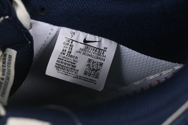 Nike Air Force 1'07 Low North Face Collaboration Dark Blue Sole Casual Sneakers - ZH2598-318