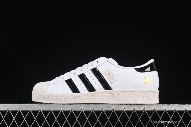 Adidas Bape Superstar Casual Sneakers with Shell Toe Design - JR2701