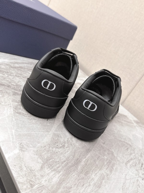 2025 Men Dior Black Leather Sneakers KFY00300