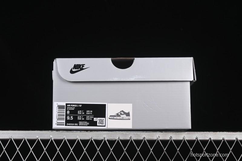 Nike Air Force 1'07 Low Custom Denim Swoosh Casual Sneakers - ZH0316-091