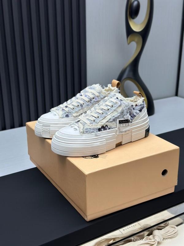 2025 Unisex XVESSEL White Canvas Plimsolls Vulcanization AS00260