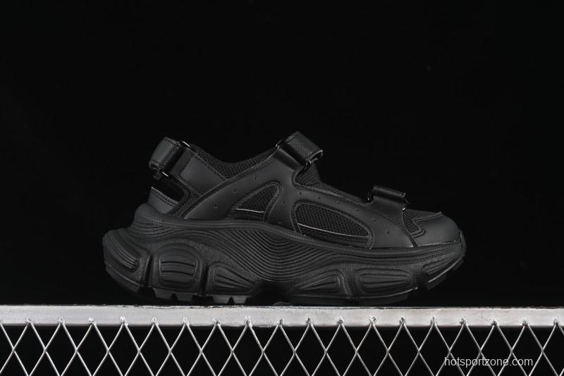 Adidas NY MLB Winner Chunky Mask New York Yankees Height Increase Platform Sandals - 3ASDW015350BKS