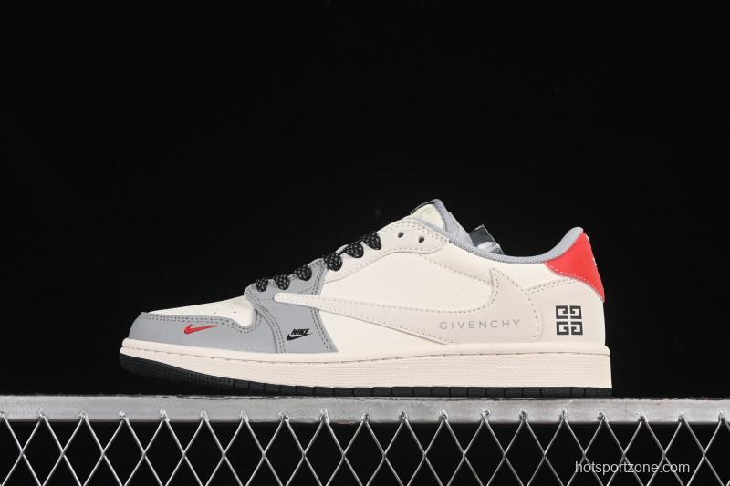 Nike Travis Scott x Fragment Design x Air Jordan 1 Low OG SP AJ1 Low-Top Casual Sneakers - XS7089-599