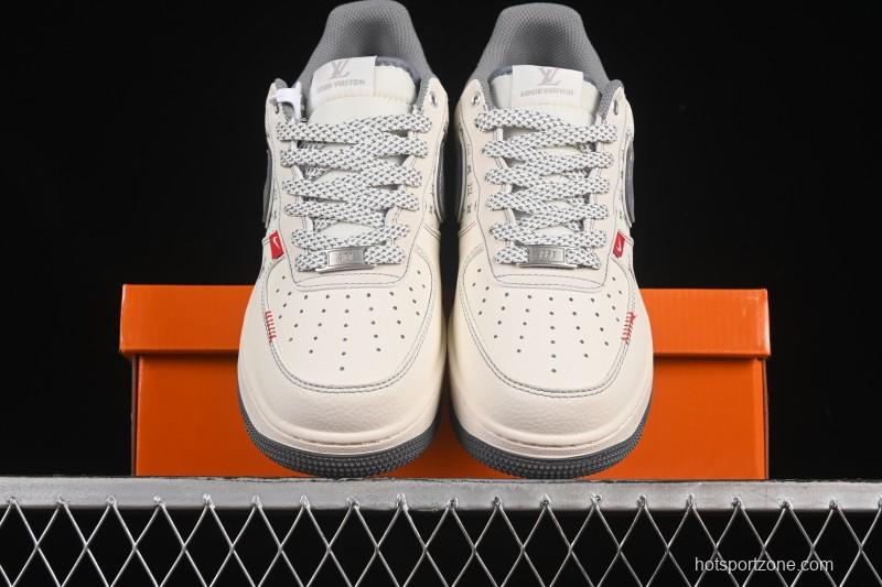 Nike Air Force 1 '07 Low LV Collaboration Light Gray Small Double Hook Casual Sneakers - YX5066-350