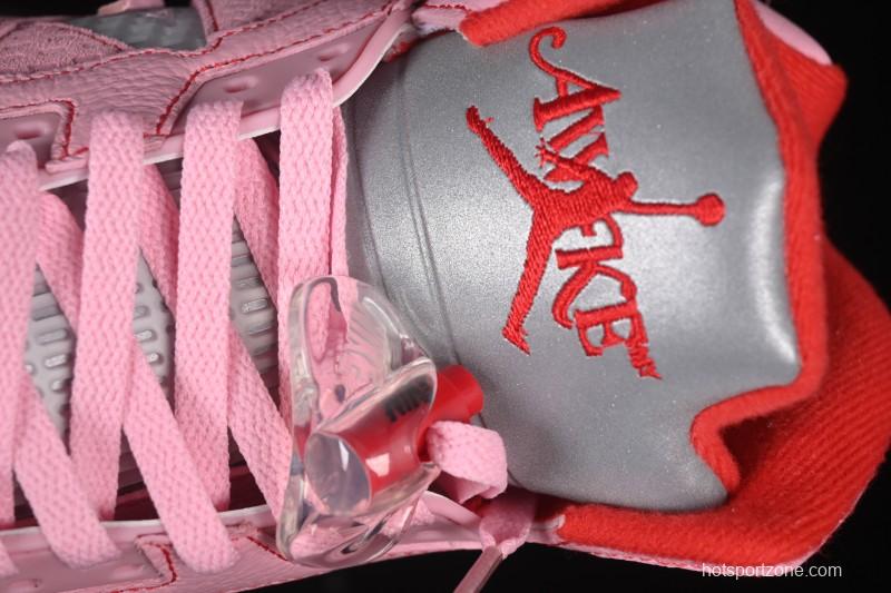 Awake NY Air Jordan 5 Retro Sneakers with Arctic Pink Colorway and Awake NY Logo Mesh - DV4982-600
