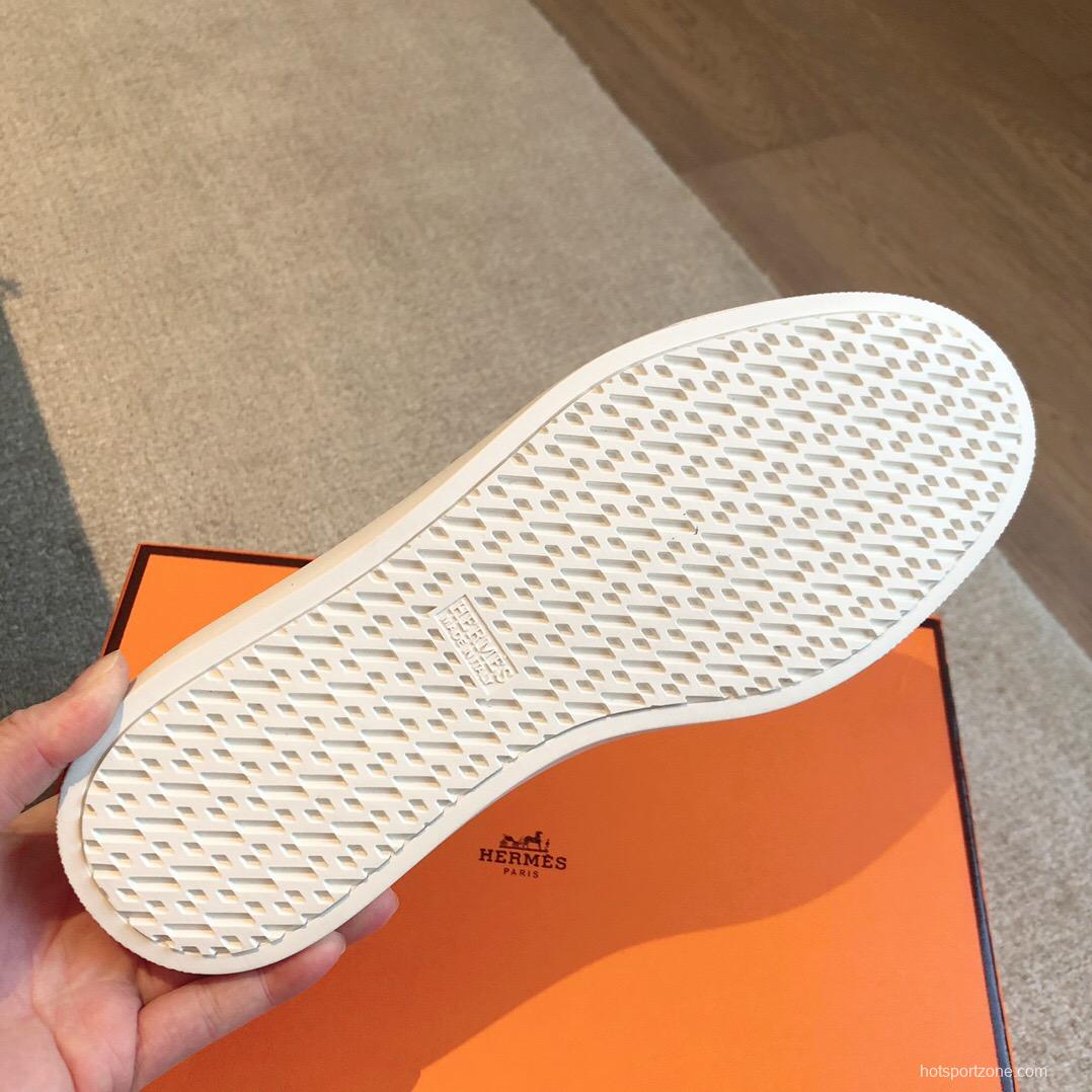 2025 Unisex Hermès White Leather Plimsolls AS00380