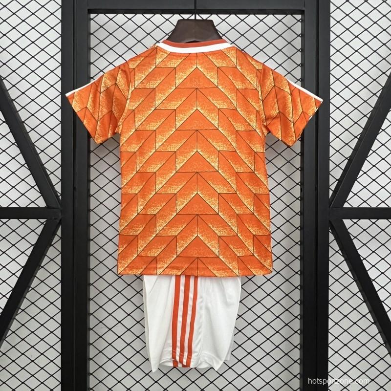 Retro 1988 Kids Netherlands Home Size 16-28 Jersey