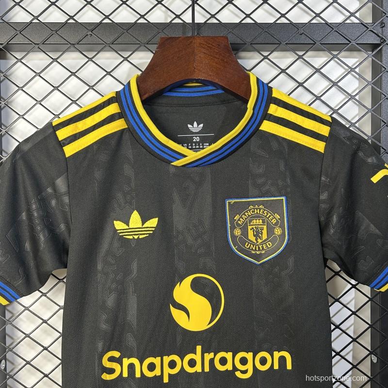 25/26 Kids Manchester United THIRD Size 16-28 Jersey