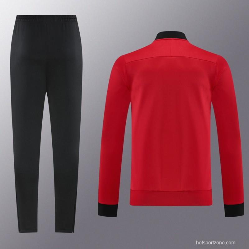 2025 NIKE Red Full Zipper Jacket + Long Pants