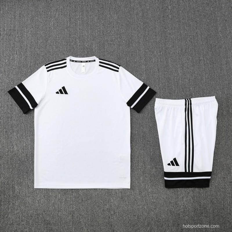 2025 Adidas White Short Sleeve Jersey+Shorts