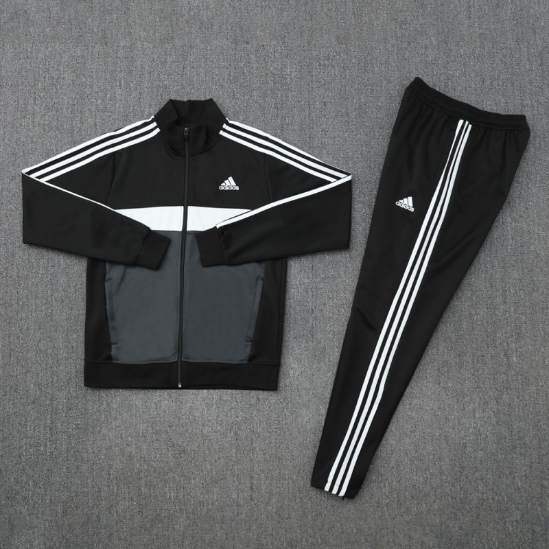 2025 Adidas Black/Grey Full Zipper Jacket +Long Pants