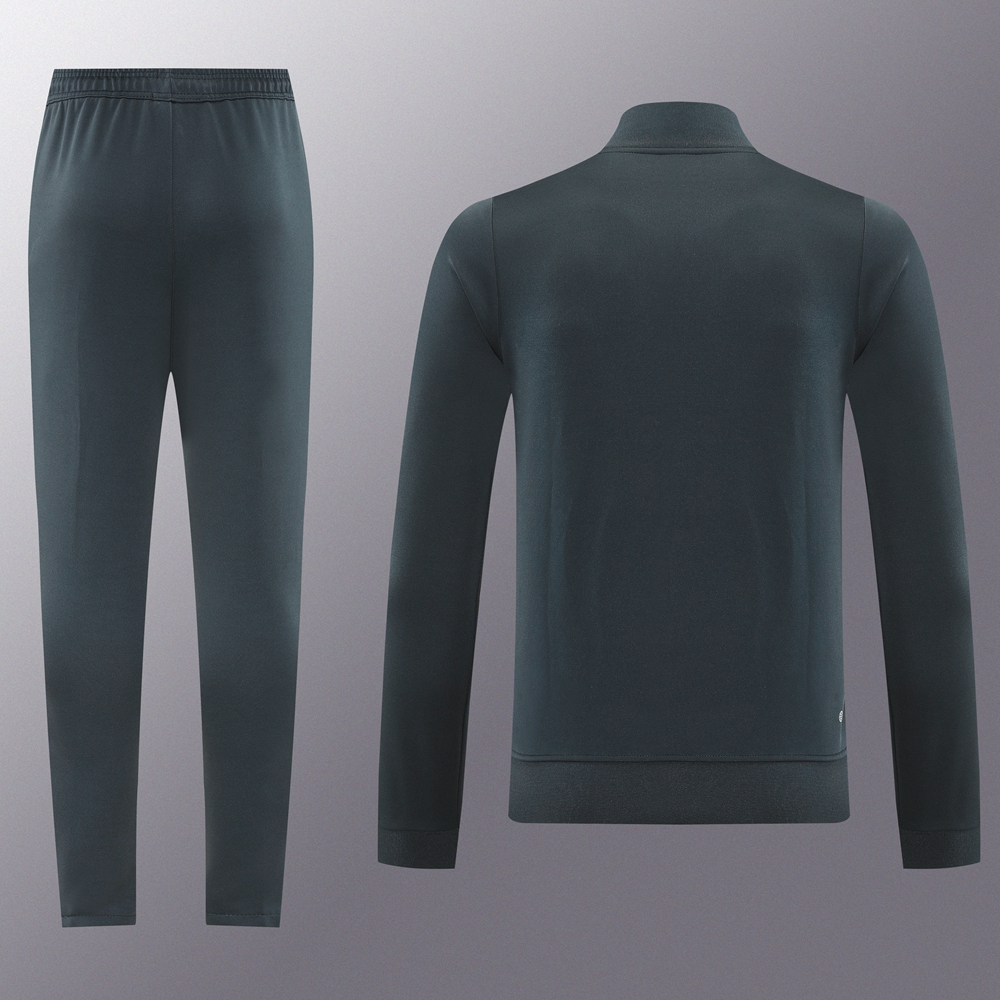 2025 Adidas Dark Grey Full Zipper Jacket +Long Pants