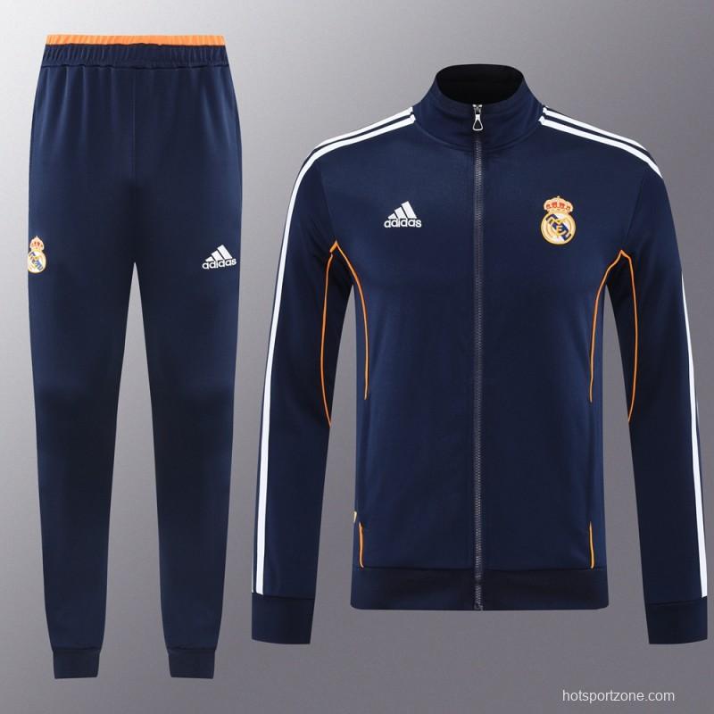 25/26 Real Madrid Navy Full Zipper Jacket +Long Pants