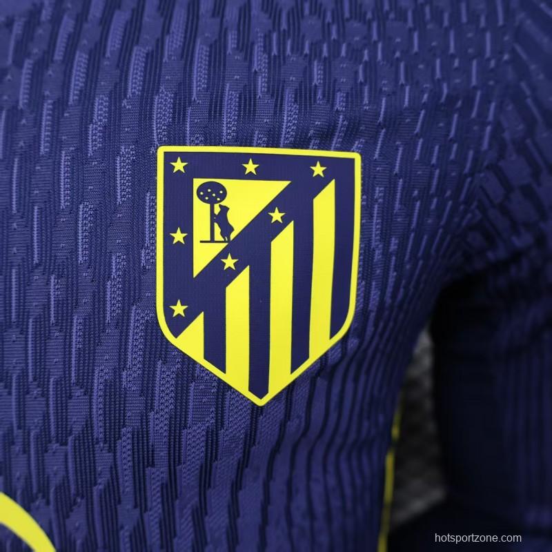 Player Version 25/26 Atletico Madrid Away Blue Long Sleeve Jersey