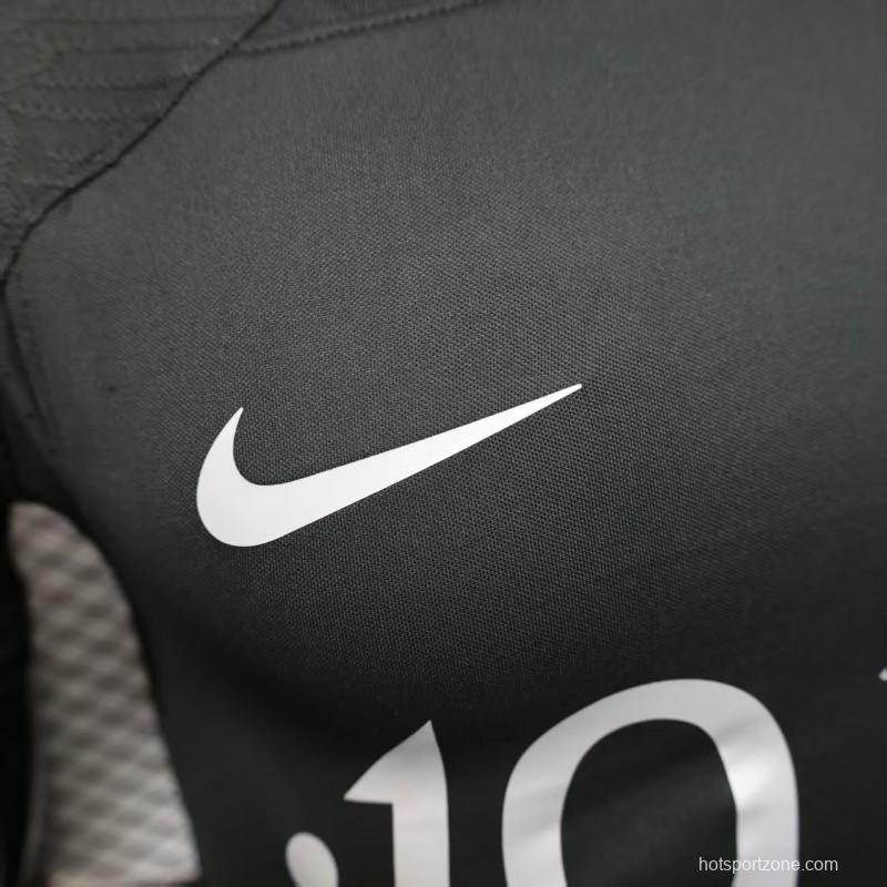 Player Version 25/26 Al-Ahli Black Champion Jersey With Silver Sponsor