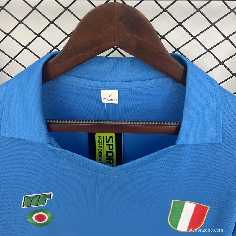 87/88 Retro Long Sleeve Napoli Home Jersey