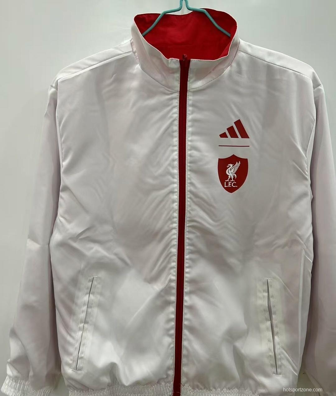 25/26 Liverpool Red/White Reversible Windbreaker