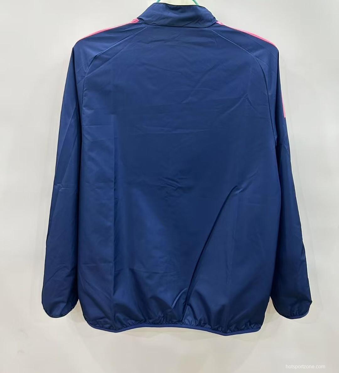 25/26 Real Madrid Yellow/Navy Reversible Windbreaker