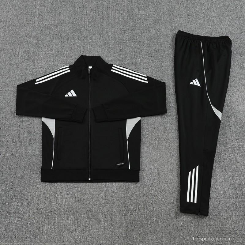 2025 Adidas Black Full Zipper Jacket + Long Pants