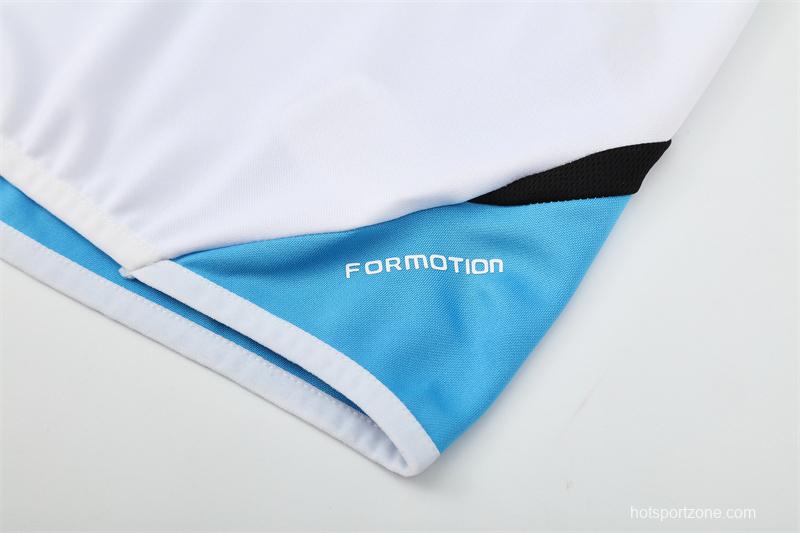 Retro 12/13 Real Madrid White/Blue Half Zipper Jacket